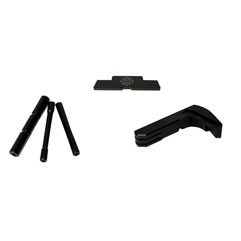 Cross Armory CRG5OKBK 3 Piece Kit  Extended Compatible w Glock 17192634 Gen5 Black SteelAluminum