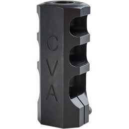 CVA AC1726 Muzzle Brake  Black Nitride with 3424 tpi Threads for 50 Cal CVA Paramount Accura LRX Accura MRX