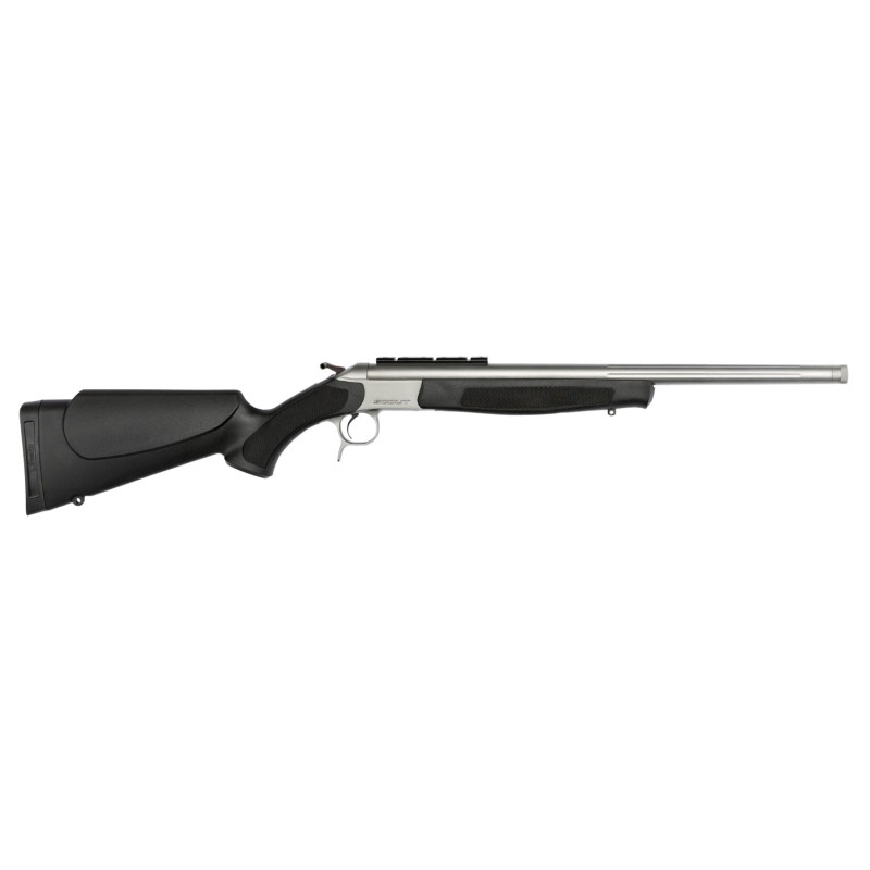 CVA CR4817S Scout Takedown Full Size 350 Legend 1rd 20 ThreadedFluted Matte Stainless BarrelRec Black Synthetic Furniture