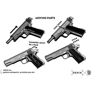 1911 Gold Automatic Pistol