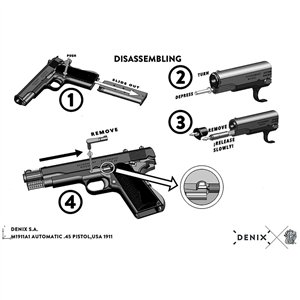 1911 Gold Automatic Pistol