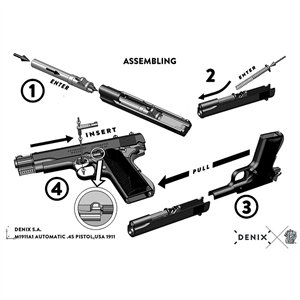 1911 Gold Automatic Pistol