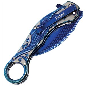 Mermaid Karambit Linerlock Blu