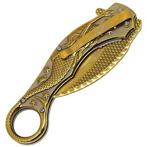 Mermaid Karambit Linerlock Gld