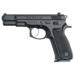 CZUSA 91102 CZ 75 B  9mm Luger 161 4.60 Steel Barrel Black Serrated Steel Slide Black Polycoat Steel Frame wBeavertail Black Pla