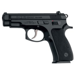 CZUSA 91190 CZ 75 Compact 9mm Luger 141 3.75 Blued Steel Barrel Black Serrated Steel Slide Black Polycoat Steel Frame wBeavertai