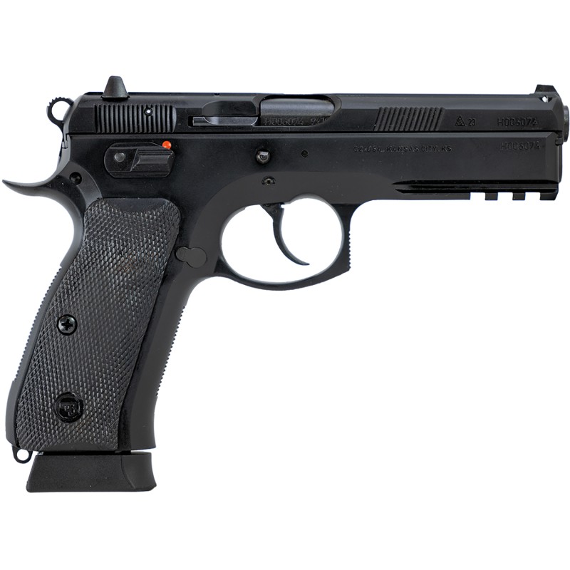 CZUSA 89352 CZ 75 SP01 Tactical 9mm Luger 191 4.60 Black Steel Barrel Black Polycoat Black Rubber Grip