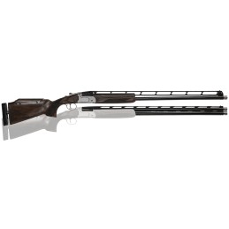 CZUSA 06582 All American Trap Combo 12 Gauge 3 2rd 32 Gloss Blued Barrel Brushed Stainless Metal Finish Turkish Walnut Stock wit