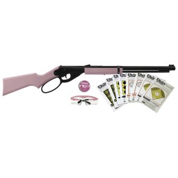 Daisy 994999403 Carbine Fun Kit Spring Piston 177 BB 350 fps Black Rec Pink Synthetic Furniture Includes Glasses350rd AmmoTarget