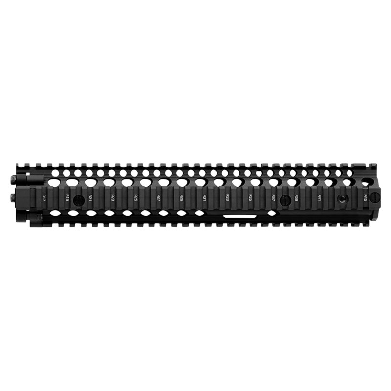 Daniel Defense 0100408001006 M4A1 RIS II Handguard 12.25 2Piece FreeFloating Style Made of 6061T6 Aluminum with Black Anodized F