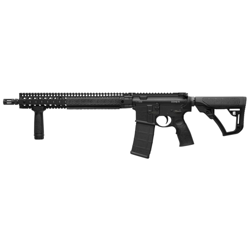 Daniel Defense 0214515175047 DDM4 V9 5.56x45mm NATO 16 301 Black Hard Coat Anodized 6 Position wSoftTouch Overmolding Stock