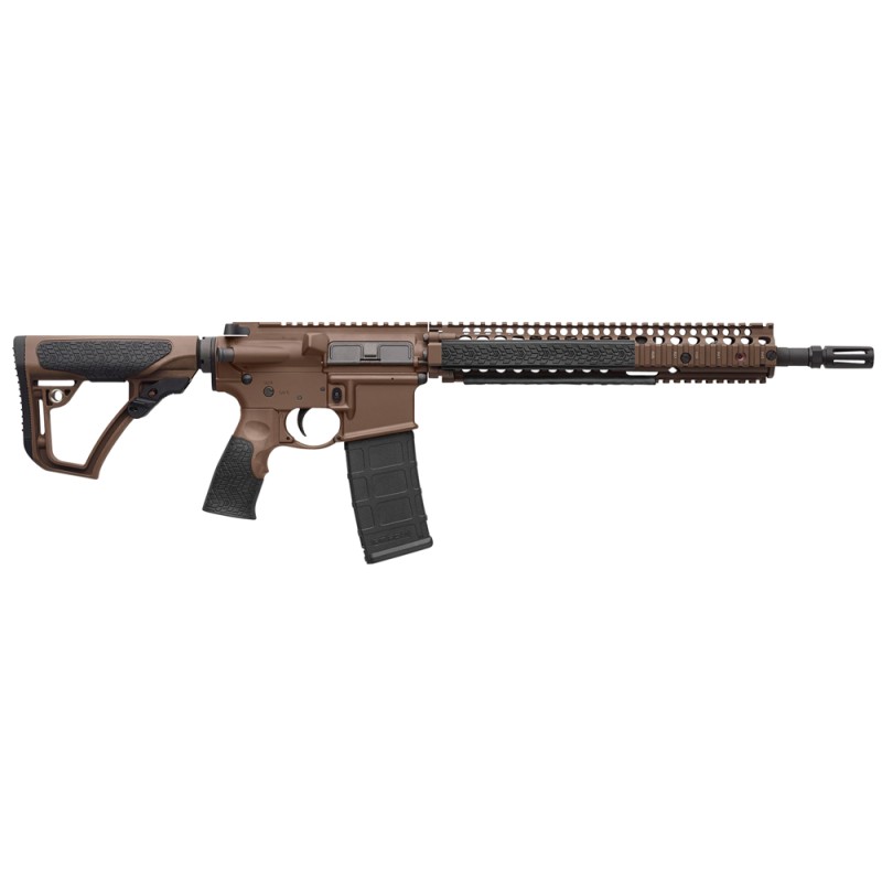 Daniel Defense 0208815126011 DDM4 M4A1 5.56x45mm NATO 301 14.50 Barrel wFlash Suppressor MilSpec Brown Cerakote 6 Position Stock