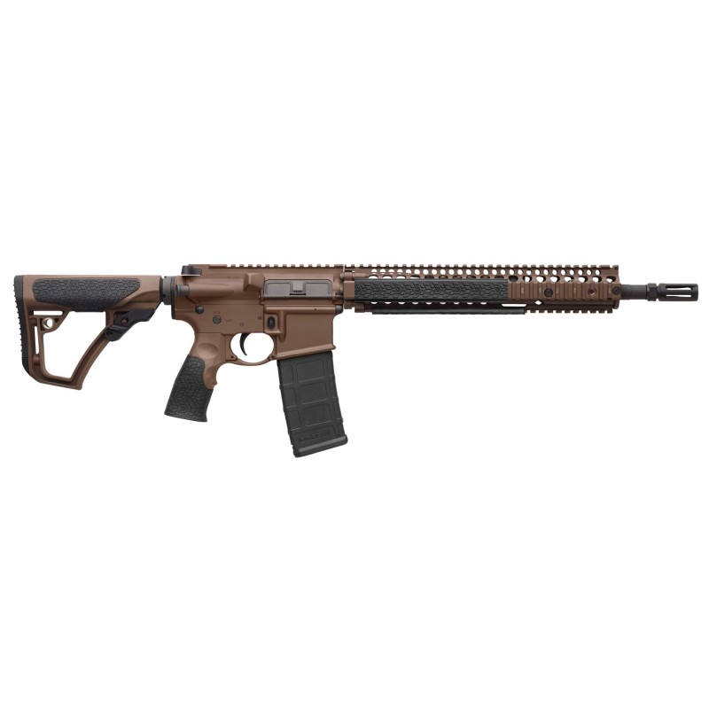 Daniel Defense 0208815126055 DDM4 M4A1 CA Compliant 5.56x45mm NATO 14.50 101 MilSpec Brown Cerakote 6 Position wSoftTouch Overmo