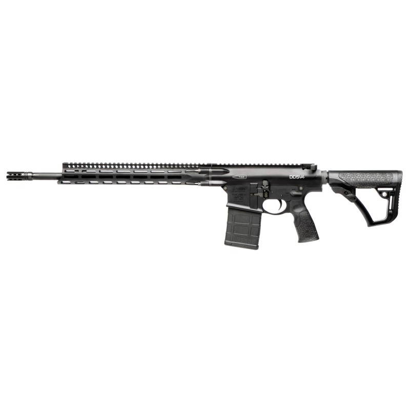 Daniel Defense 0215813210047 DD5 V4 7.62x51mm NATO 18 201 Black Hard Coat Anodized Black Phosphate 6 Position wSoftTouch Overmol