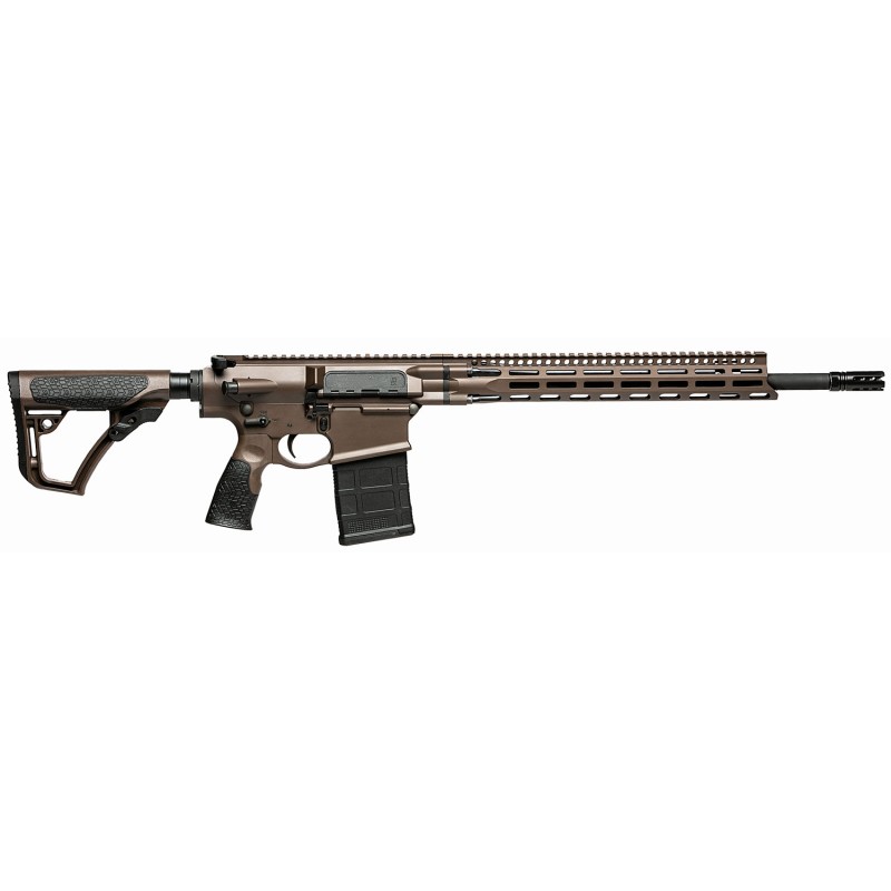 Daniel Defense 0215815060047 DD5 V4 Gen II 7.62x51mm NATO 18 201 MilSpec Brown Cerakote Black 6 Position wSoftTouch Overmolding 