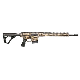 Daniel Defense 0215800300047 DD5 V4 Hunter 260 Rem 18 51 Kryptek Highlander Black 6 Position wSoftTouch Overmolding Stock Black 