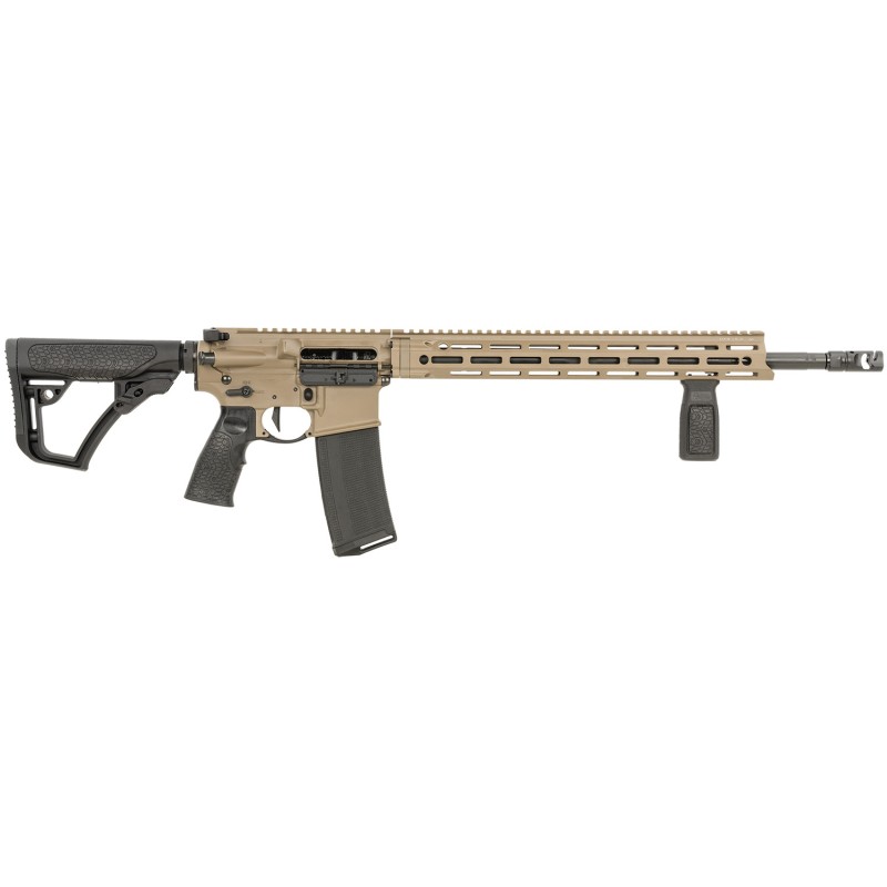 Daniel Defense 0212811090047 DDM4 V7 Pro 5.56x45mm NATO 18 301 FDE Rec Black OEM Overmolded Stock  Grip Geissele Trigger