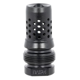 Dead Air DA124 Xeno Muzzle Brake Black Nitride 4140 Steel with 5824 tpi Threads