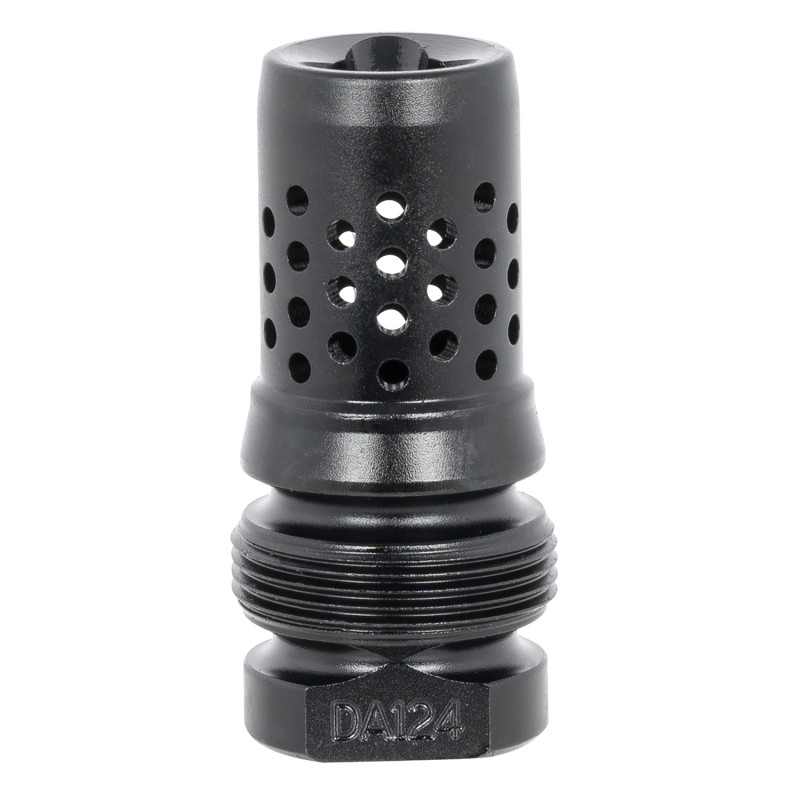 Dead Air DA124 Xeno Muzzle Brake Black Nitride 4140 Steel with 5824 tpi Threads