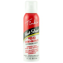 Tinks W5310 69 Hot Shot Deer Attractant Doe In Estrus Scent 3 oz Aerosol