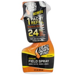 Dead Down Wind 1312418 Evolve Field Spray PacIt Combo Odor Eliminator Unscented Scent 24 oz Trigger Spray