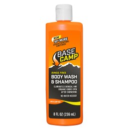 Dead Down Wind 1251 Base Camp ShampooBody Wash Odor Eliminator 8 oz Squeeze Bottle