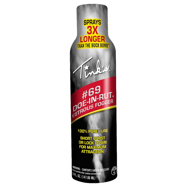 Tinks W5500 69 DoeInRut Estrous Fogger Deer Attractant Doe In Estrus Scent 5 oz Aerosol