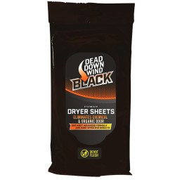 Dead Down Wind 117019 Dryer Sheets Black Premium Odor Eliminator Unscented Scent Dryer Sheet 40 Count