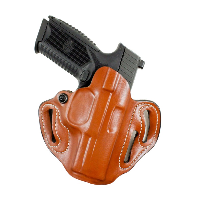 DeSantis Gunhide 002TA7WZ0 Speed Scabbard  OWB Tan Leather Belt Slide Fits Springfield Prodigy wwo Red Dot Fits 4.25 Barrel Righ