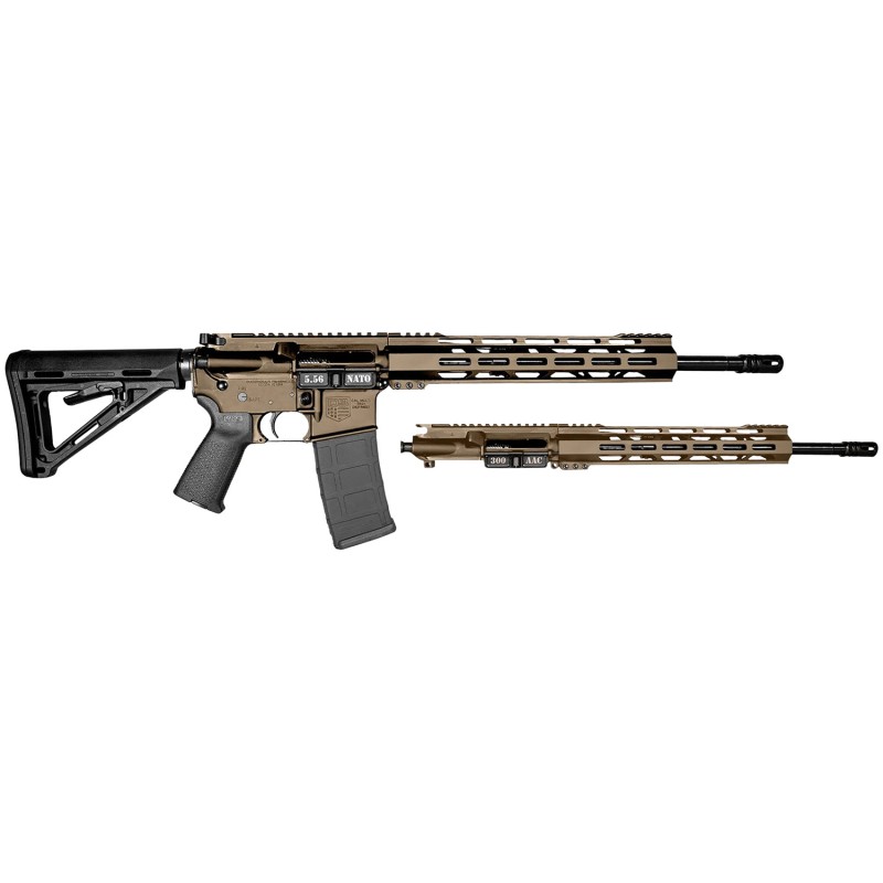 Diamondback DB1721K061 DB15 Combo 5.56x45mm NATO  300 Blackout 16 301 FDE Carbon Rec12 MLOK Handguard Black Magpul Carbine Stock