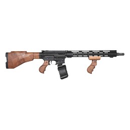 Diamondback DB1425P001 DBR Tommy Gun 9mm Luger 501 Drum 16 Black Rec15 MLok Handguard Wood Tommy Gun Style Furniture with Foregr