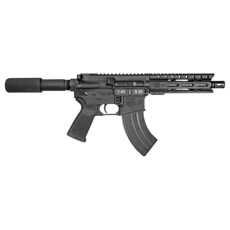 Diamondback DB1912O001 DB15  7.62x39mm 281 7 Black Carbon Lower 6 MLOK Handguard Padded Buffer Tube Magpul Grip