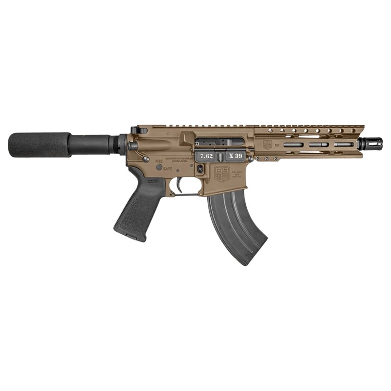 Diamondback DB1912O061 DB15  7.62x39mm 281 7 FDE Carbon Lower 6 MLOK Handguard Black Padded Buffer TubeMagpul Grip