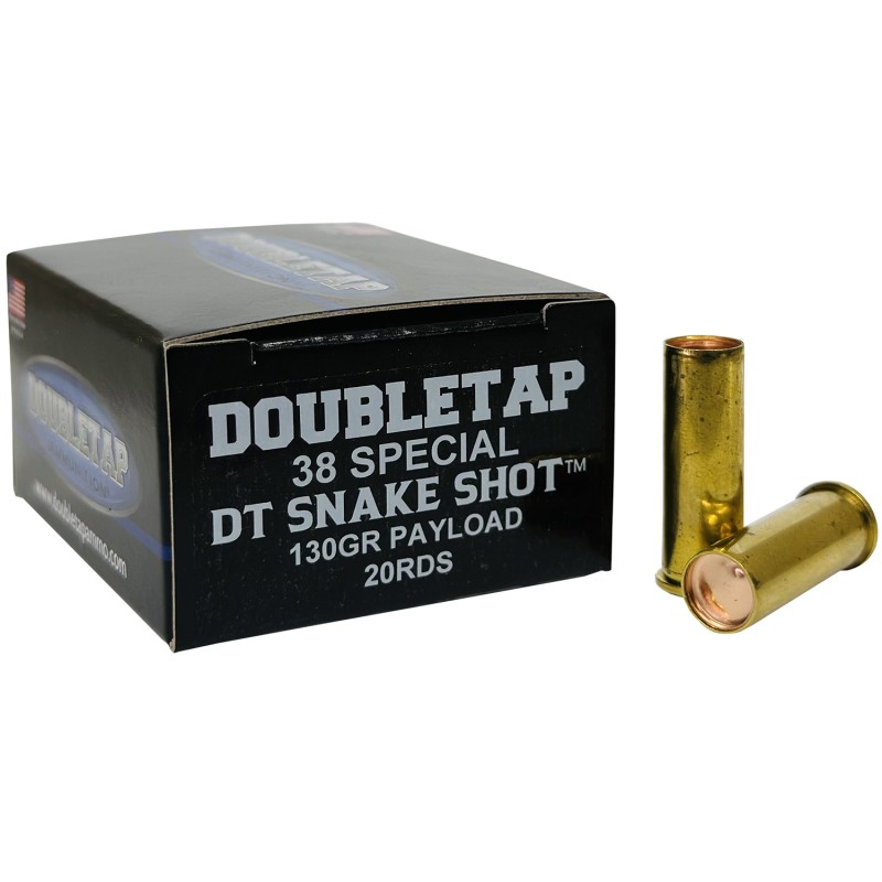 DoubleTap Ammunition 38SPSS2 Snake Shot  38 Special 130 gr 20 Per Box 50 Case