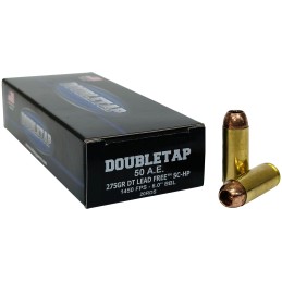 DoubleTap Ammunition 50AE275X DT Lead Free  50 AE 275 gr 20 Per Box 25 Case