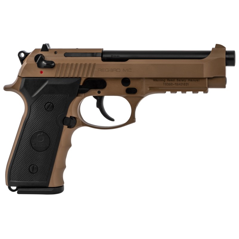 Girsan 390084 Regard MC 9mm Luger Caliber with 4.90 Barrel 181 Capacity Overall Flat Dark Earth Finish Aluminum Picatinny Rail F