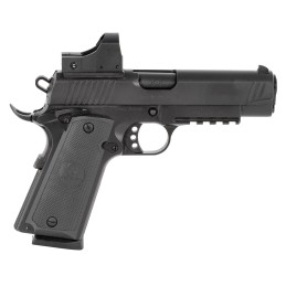 EAA GIRSAN 390071 MC1911 C TV Carry 45 ACP 81 4.40 Black Steel Barrel Blued Optic ReadySerrated Slide Black Steel Frame wPicatin