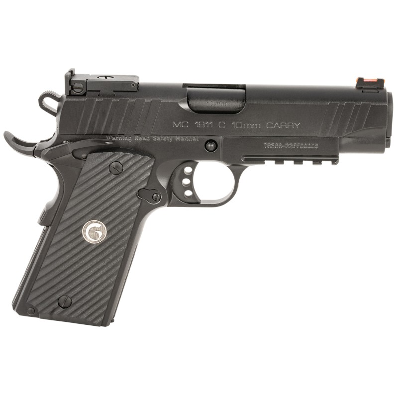 EAA GIRSAN 390605 MC1911 C  Carry Frame 10mm Auto 91 4.40 Black Steel Barrel Blued Serrated Steel Slide Black Steel Frame wBeave