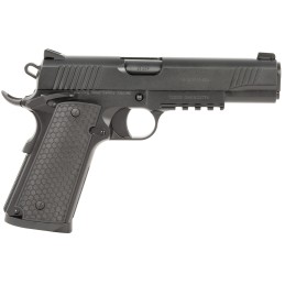 Girsan 392060 MC1911 S Untouchable Full Size 45 ACP 81 5 Black Steel Barrel Black Serrated Steel Slide  Frame wBeavertail  Picat