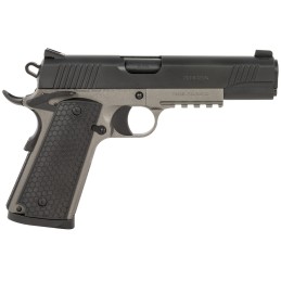 Girsan 392062 MC1911 S Untouchable Full Size 45 ACP 81 5 Black Steel Barrel Black Serrated Steel Slide Stainless Frame wBeaverta