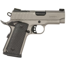 Girsan 391141 MC1911 SC Influencer SubCompact 45 ACP 61 3.40 Black Steel Barrel Tungsten Gray Cerakote Optic ReadySerrated Steel