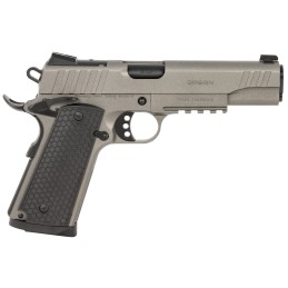 Girsan 391147 MC1911 S Influencer Full Size 45 ACP 81 5 Black Steel Barrel Tungsten Gray Cerakote Optic ReadySerrated Steel Slid