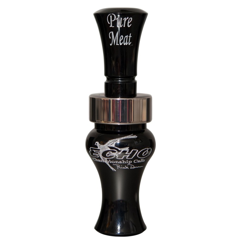 Echo Calls 79019 Pure Meat  Open Call Double Reed Mallard Sounds Attracts Ducks Black Acrylic