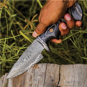 Fixed Blade Damascus Gray