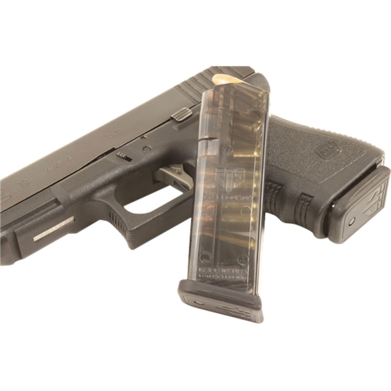 ETS Group GLK1910 Pistol Mags  10rd 9mm Luger Compatible w Glock 2619 Gen15 Clear Polymer