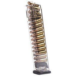 ETS Group GLK9170 Pistol Mags Competition Legal 27rd Extended 9mm Luger Compatible wGlock 17181919X263445 Gen15 Clear Polymer