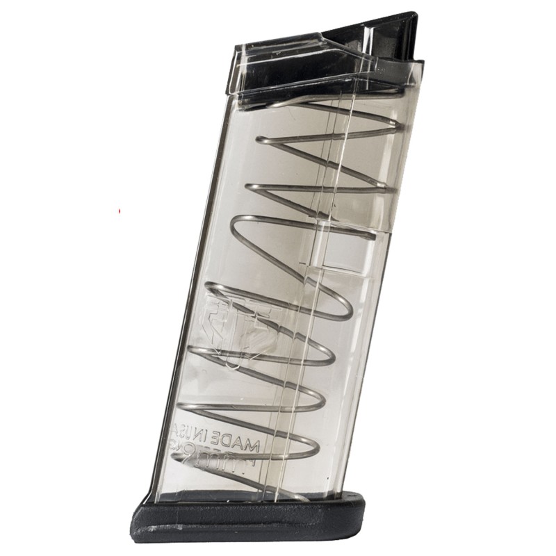 ETS Group GLK43 Pistol Mags  7rd 9mm Luger Compatible w Glock 43 Clear Polymer