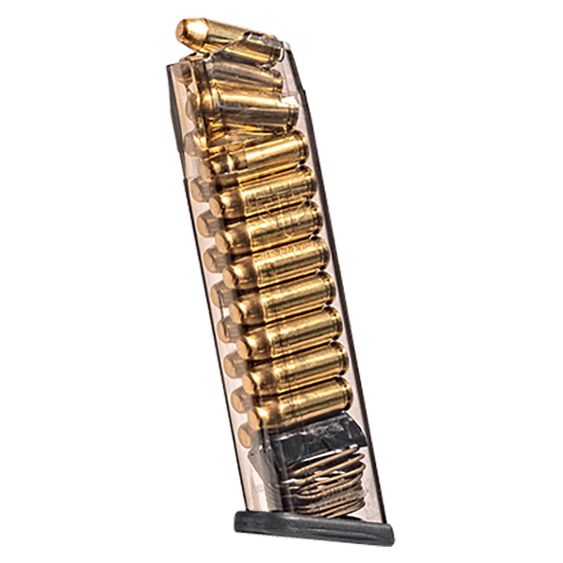 ETS Group GLK2020 Pistol Mags  20rd Extended 10mm Auto Compatible wGlock 202940 Clear Polymer