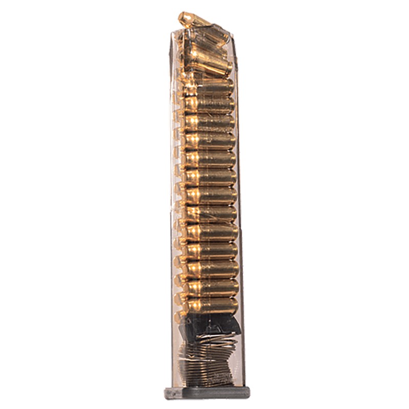 ETS Group GLK2030 Pistol Mags  30rd Extended 10mm Auto Compatible wGlock 202940 Clear Polymer