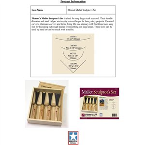 Four Piece Mallet Sculptor Set